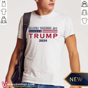 Black Voice For Trump 2024 American Flag Shirt