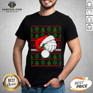 Official Santa Claus Hat Volleyball Christmas Tee Gift Shirt