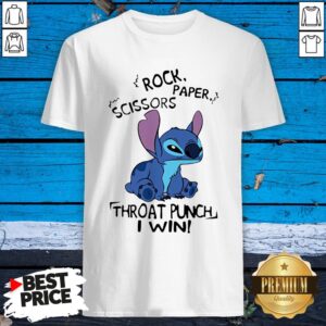 Stitch Rock Paper Scissors Throat Punch I Win Shirt