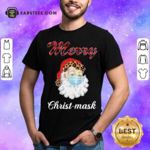 Funny Santa Claus Face Mask Merry Christmas 2020 Shirt