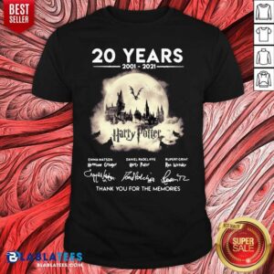 Official 20 Years 2001 2021 Harry Potter Signatures Thank You For The Memories Shirt