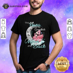Hot Flamingo This Nana Loves Her Grandkids To The Moon And Back Shirt