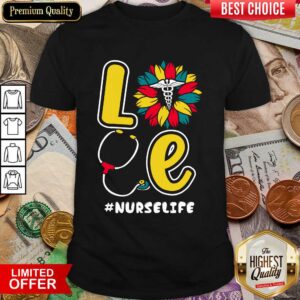 Love Sunflower Medical Stethoscope Healthcare Worker Nurse Shirt