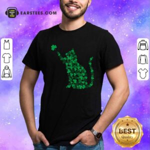 Premium Happy Saint Patricks Day Shamrock Cat Shirt