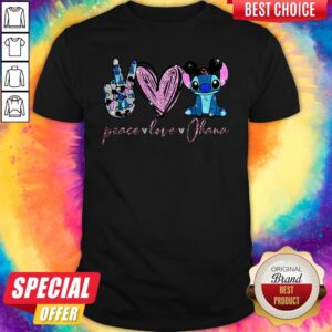 Funny Peace Love Ohana Stitch Shirt
