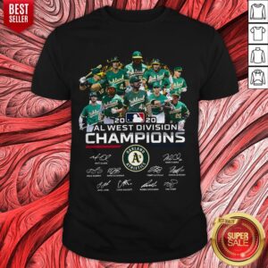 Oakland Athletics 2020 AL West Division Champions Signatures Shirt