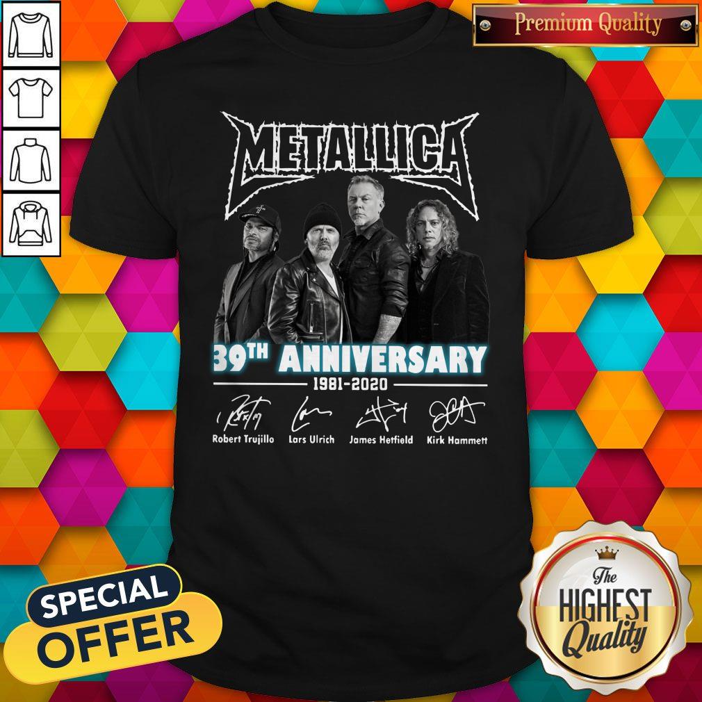 Top Metallica 39th Anniversary 1981 2020 Signatures Shirt