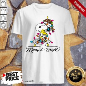 Pretty Snoopy Merry And Bright Shirt