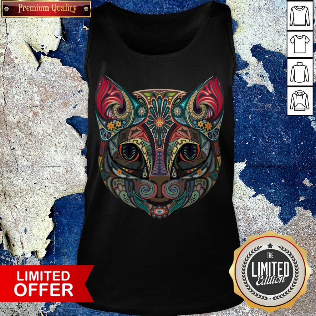Cat Sugar Skull Dia De Los Muertos Day Of The Dead Shirt