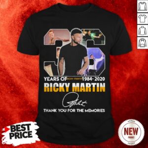 Ricky Martin 36 Years Of 1884 2020 Thank You For The Memories Signature Shirt