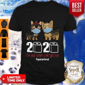 Premium Dogaholic Face Masks Toilet Paper 2020 The Year When Shit Got Real Quarantined Shirt