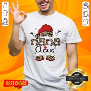 Good Leopard Nana Claus Ugly Christmas Shirt