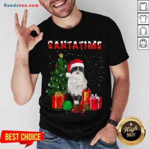 Good Santatime Cat Merry Christmas Tree Gift Shirt