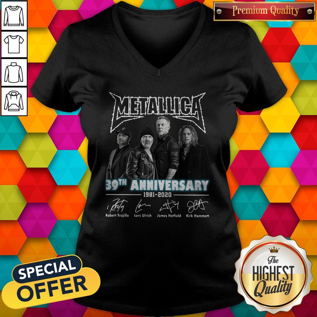 Top Metallica 39th Anniversary 1981 2020 Signatures Shirt
