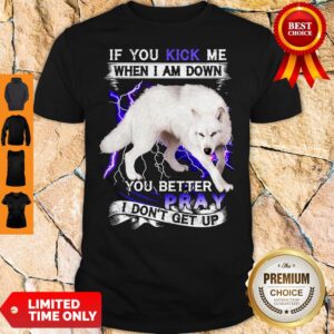 Top If You Kick Me When I Am Down You Better Pray I Don’t Get Up White Wolf Version Shirt