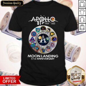 Official Apollo 51 1969-2020 Moon Landing 51st Anniversary Shirt