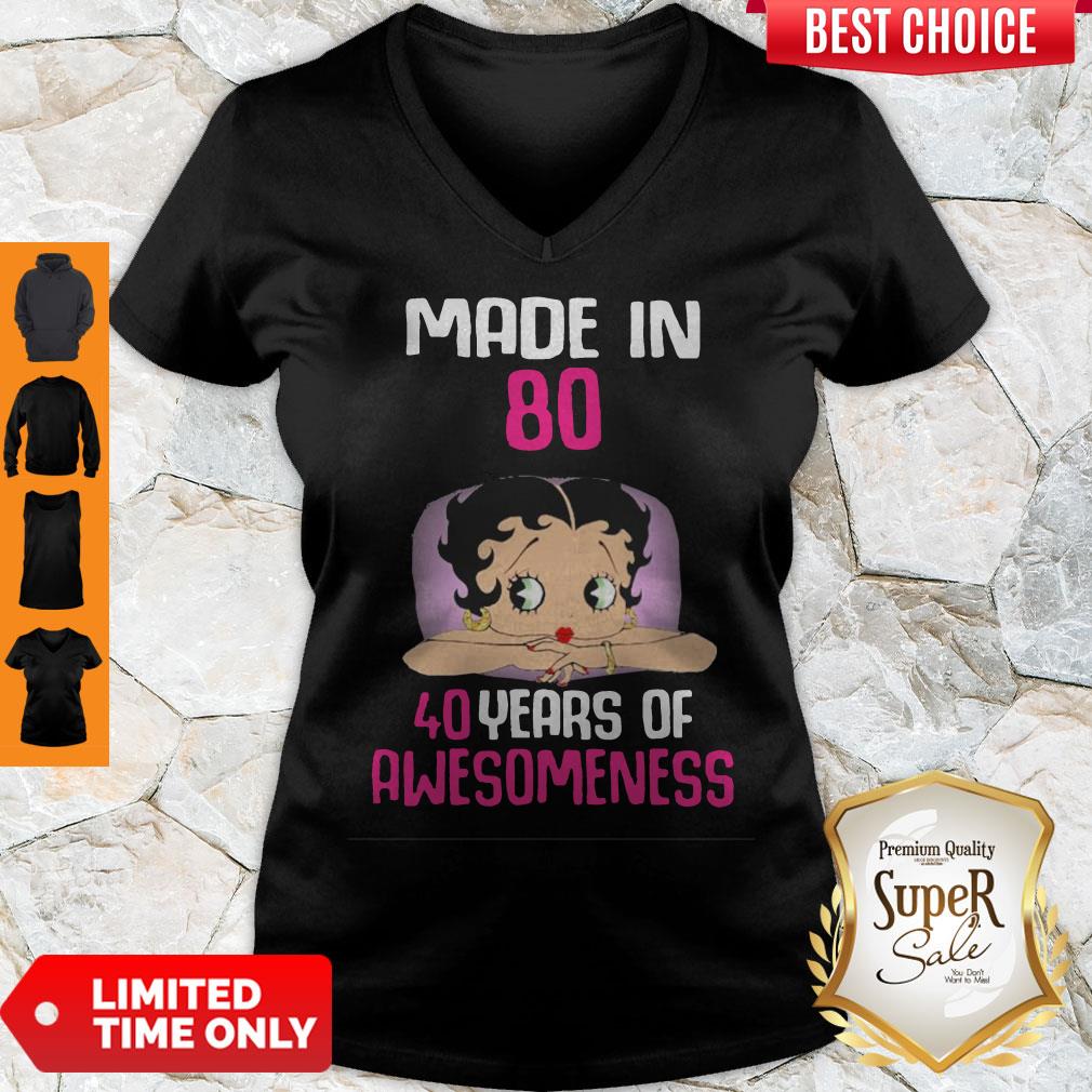 Awesome Betty Boop Made In 80 - 40 Years Of Awesomeness Shirt