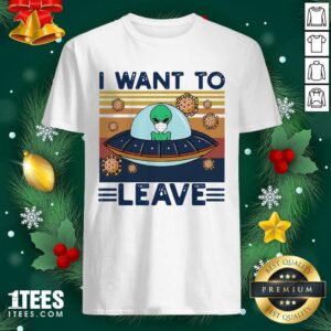 Wonder UFO Alien Face Mask I Want To Leave Vintage Retro Shirt