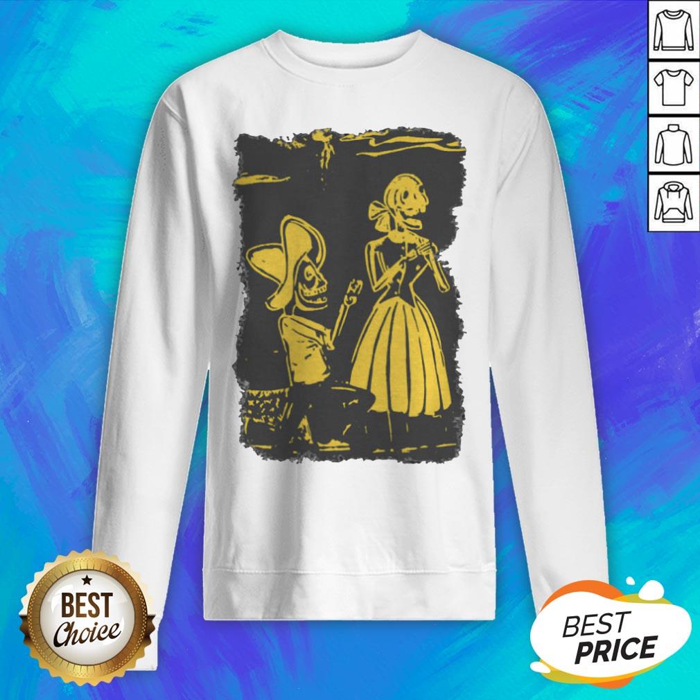 Day Of The Dead Día De Muertos Skeletons Couple Shirt