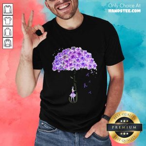 Never Give Up Umbrella Rose Lupus Awareness Shirt