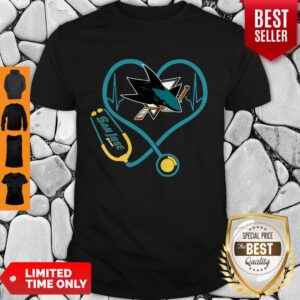 Official San Jose Sharks Nurse Stethoscope Heartbeat Shirt