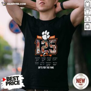 Funny 125 Years Of Clemson Tigers 1896 2021 Gifts For The Fans Signatures Shirt