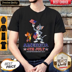 Funny Tom And Jerry America 4th July Independence Day Shirt
