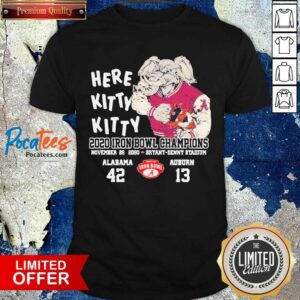 Official Here Kitty Kitty 2020 Iron Bowl Champions Alabama Auburn Shirt