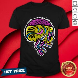 Sugar Crazy Skull Color Day Of Dead Dia De Los Muertos Shirt
