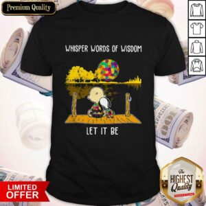 LGBT Charlie Brown And Snoopy Whisper Words Of Wisdom Let It Be Shirt