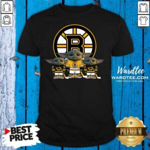 Top Baby Yoda Playing Boston Bruins Hockey Shirt