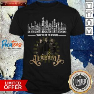Funny Alabama Song Of The South Thank You For The Memories Shirt