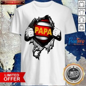 Awesome Blood Inside Me Superhero Papa Shirt