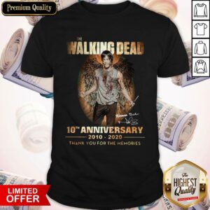 The Walking Dead 10th Anniversary 2010 2020 Thank You For The Memories Signature Shirt