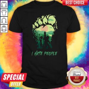 Awesome Bigfoot And Alien I Hate People Shirt
