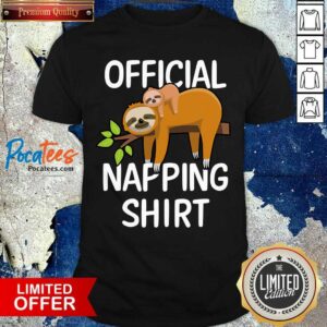 Original Official Napping Sloth Pyjamas Shirt