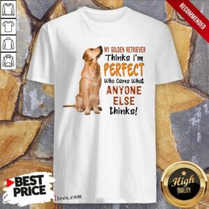 Golden Retriever Thinks I'm Perfect Shirt