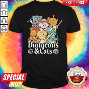 Cute Dungeons And Cats Game Characters Art Shirt