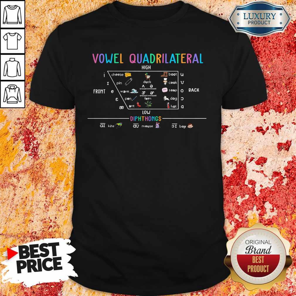 Awesome Vowel Quadrilateral High Front Back Low Diphthongs Back To School Shirt