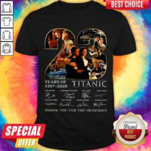 23 Years Of 1997 2020 Titanic Thank You For The Memories Signatures Shirt