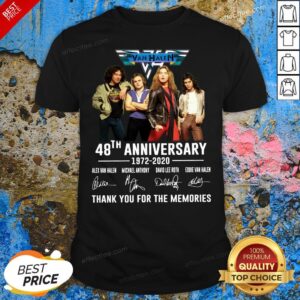Top Van Halen 48th Anniversary Thank You For The Memories Signatures Shirt