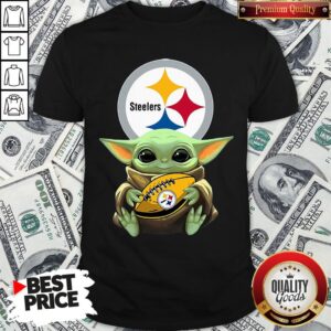 Top Star Wars Baby Yoda Hug Pittsburgh Steelers Shirt