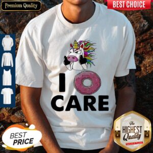 Cute Unicorn Donut I Don’t Care Shirt