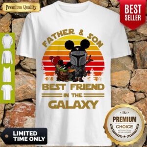The Mandalorian And Baby Yoda Father And Son Best Friend In The Galaxy Vintage Shirt