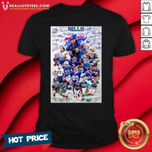 Cute Buffalo Bills Team Football Full Player 2021 Signatures Shirt