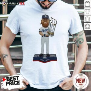 Nice Justin Turner Los Angeles Dodgers 2020 World Series Champions Bobblehead Shirt