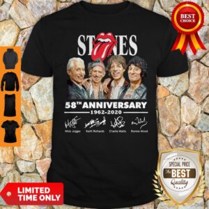 Top Rolling Stones 58th Anniversary 1962 2020 Signatures Shirt