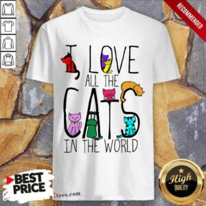 I Love All The Cats In The World Shirt