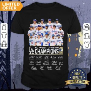 Los Angeles Dodgers Nl West Division Champions 2020 Signatures Shirt