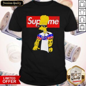 Bart Simpson Supreme USA Thug Life Shirt